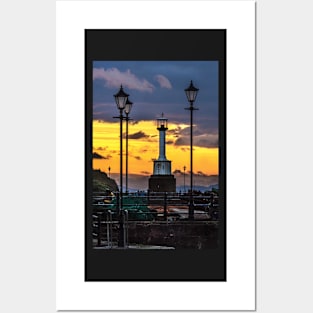 Maryport Lighthouse At Sunset Posters and Art